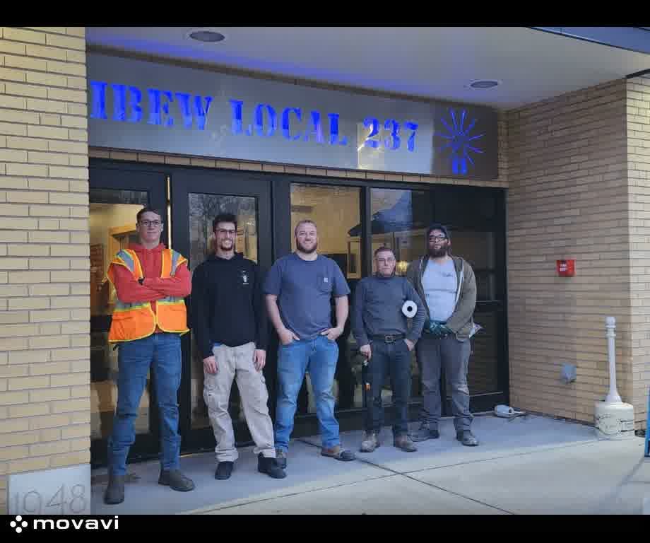 IBEW Local 237 members in the ad spot directed by Elyse Mikhayla